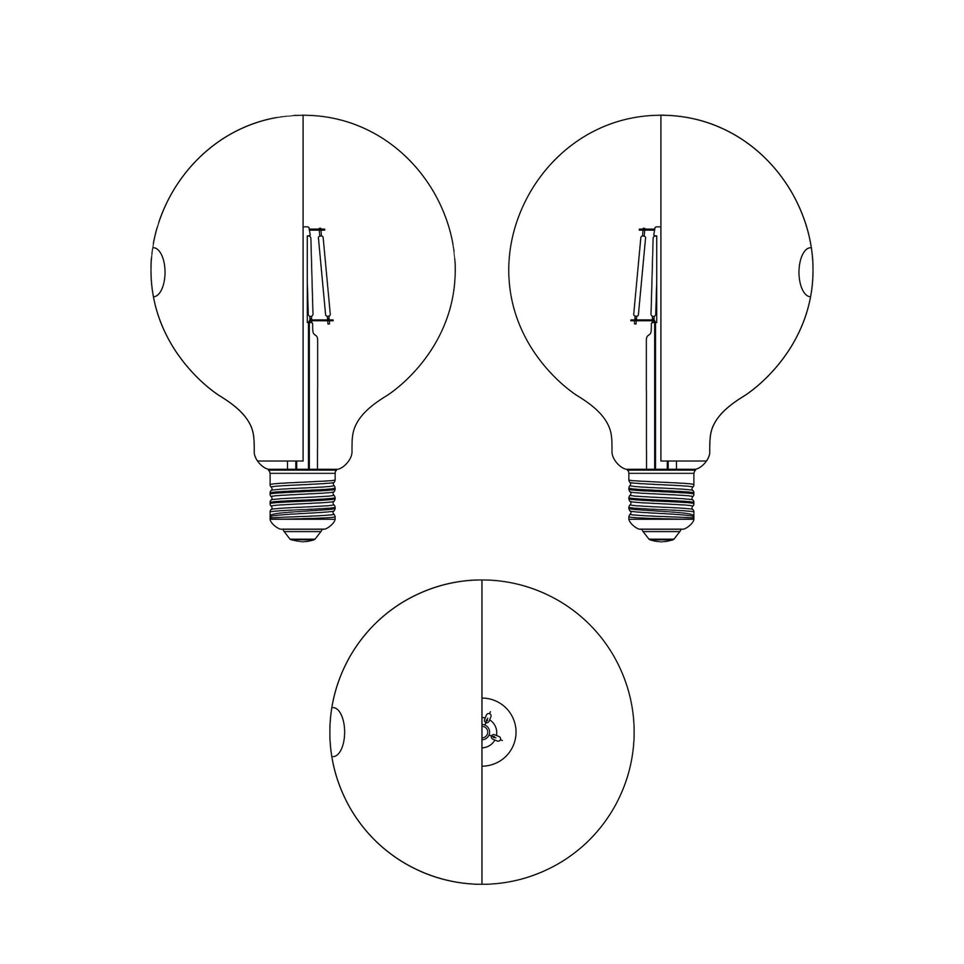 Lampadina LED Talia G125 4,8W 806Lm E27 2700K Dimmerabile - Arancione