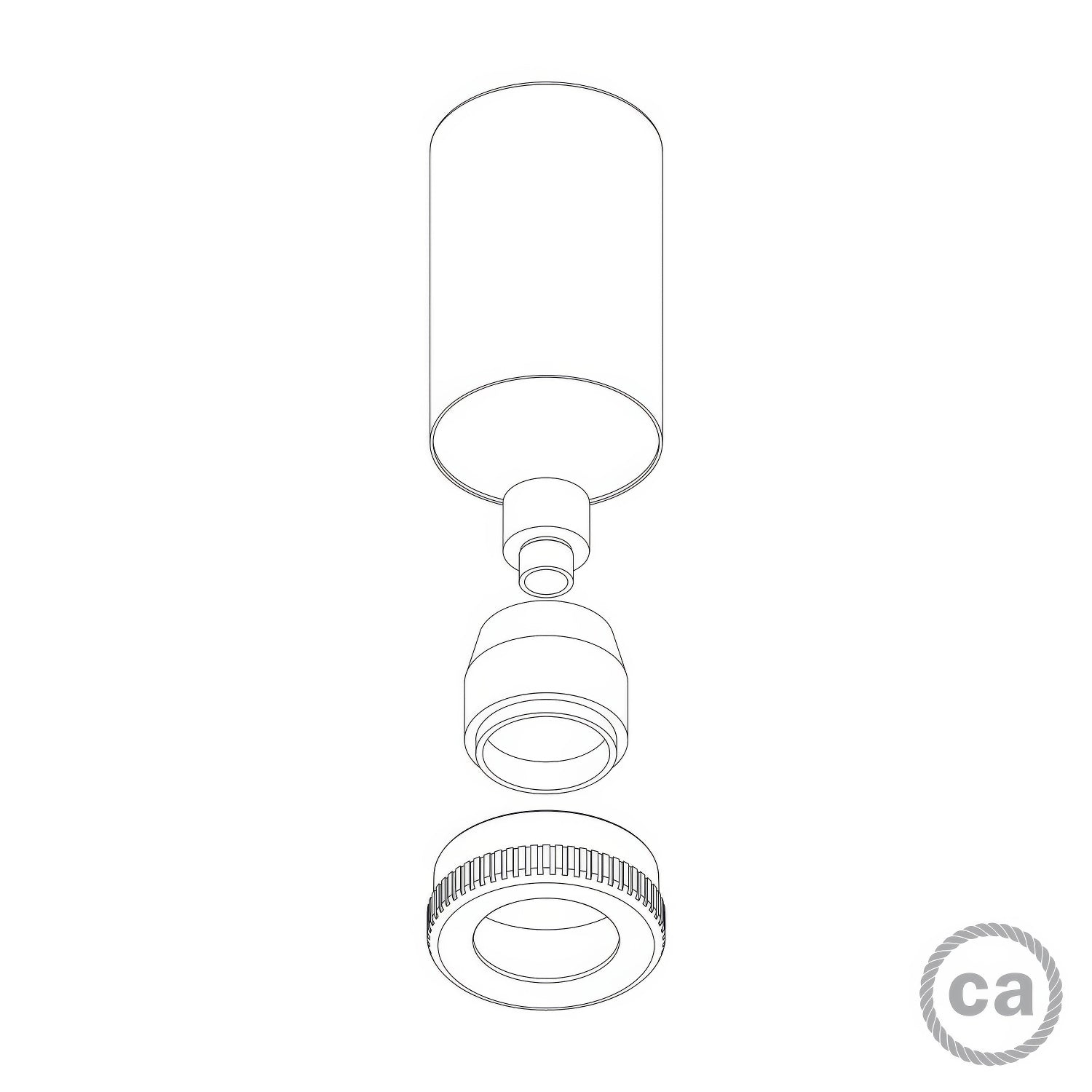 Mini faretto Spotlight LED GU1d0 - Titanio satinato