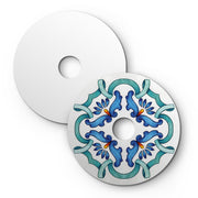 Mini piatto Ellepì 'Maioliche' Blu per lampade, diametro 24 cm - Made in Italy