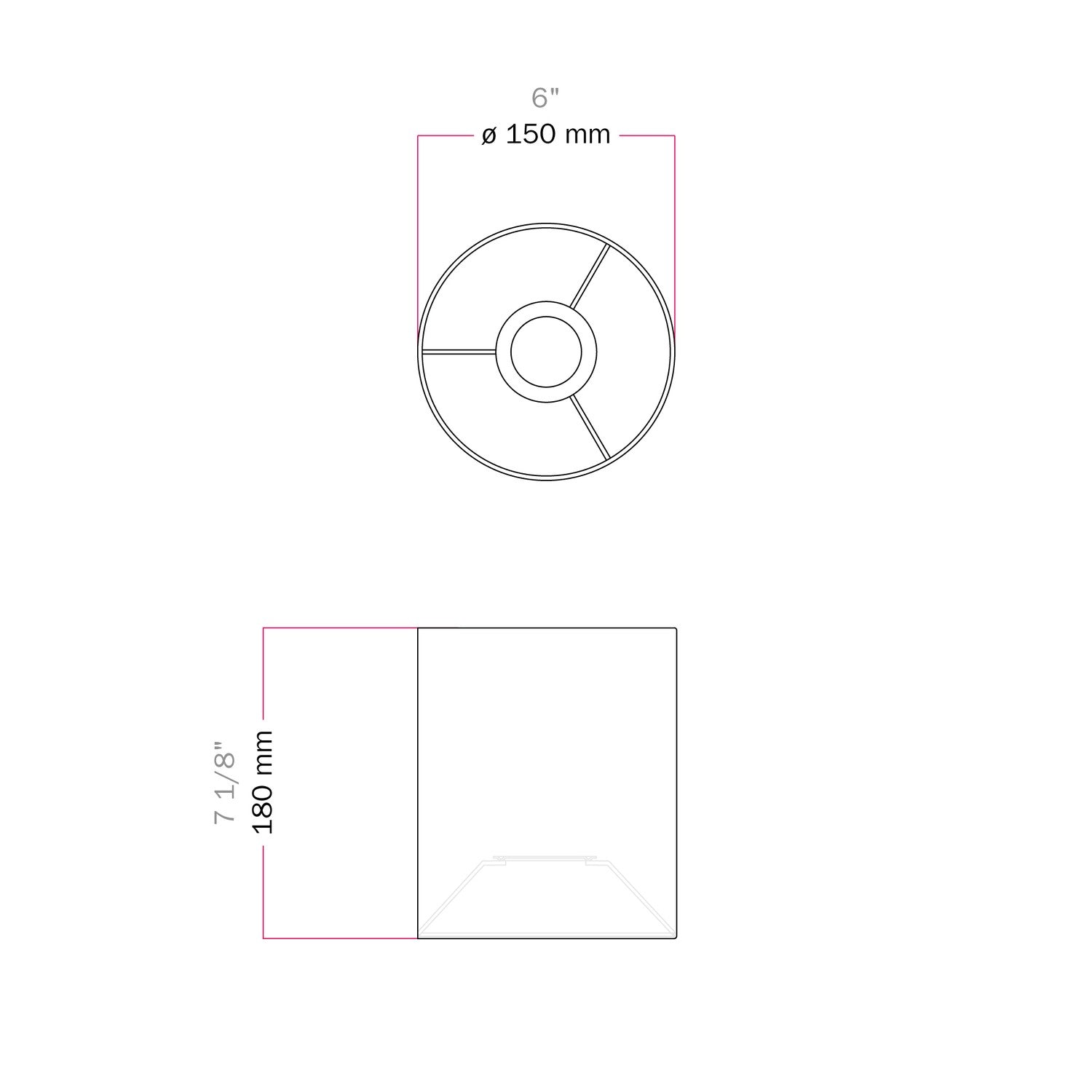 Paralume Cilindro in tessuto con attacco E27 - 100% Made in Italy - Rafia naturale