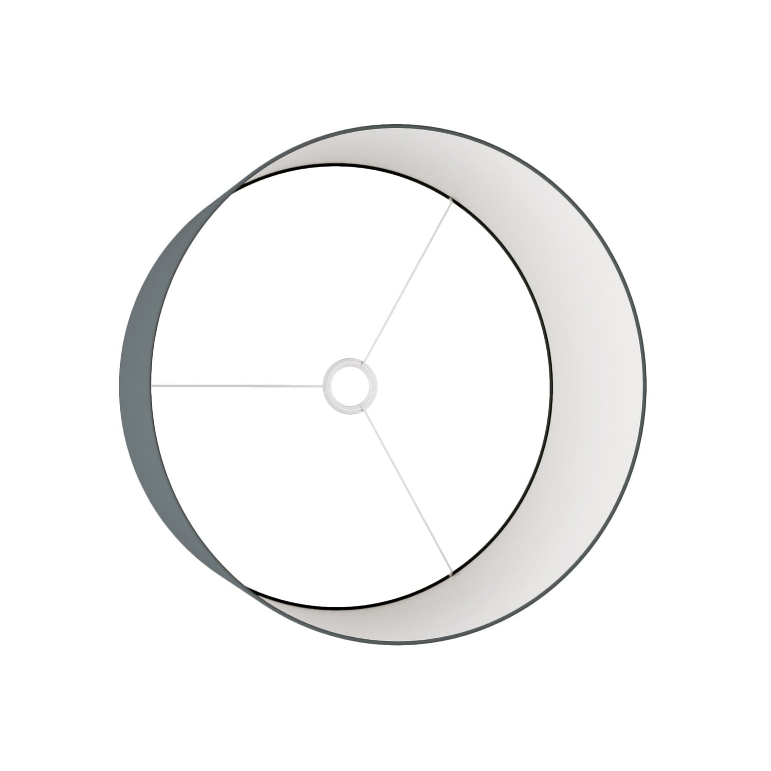 Paralume Cilindro XL in tessuto con attacco E27 - Made in Italy - Teletta Grigio Scuro