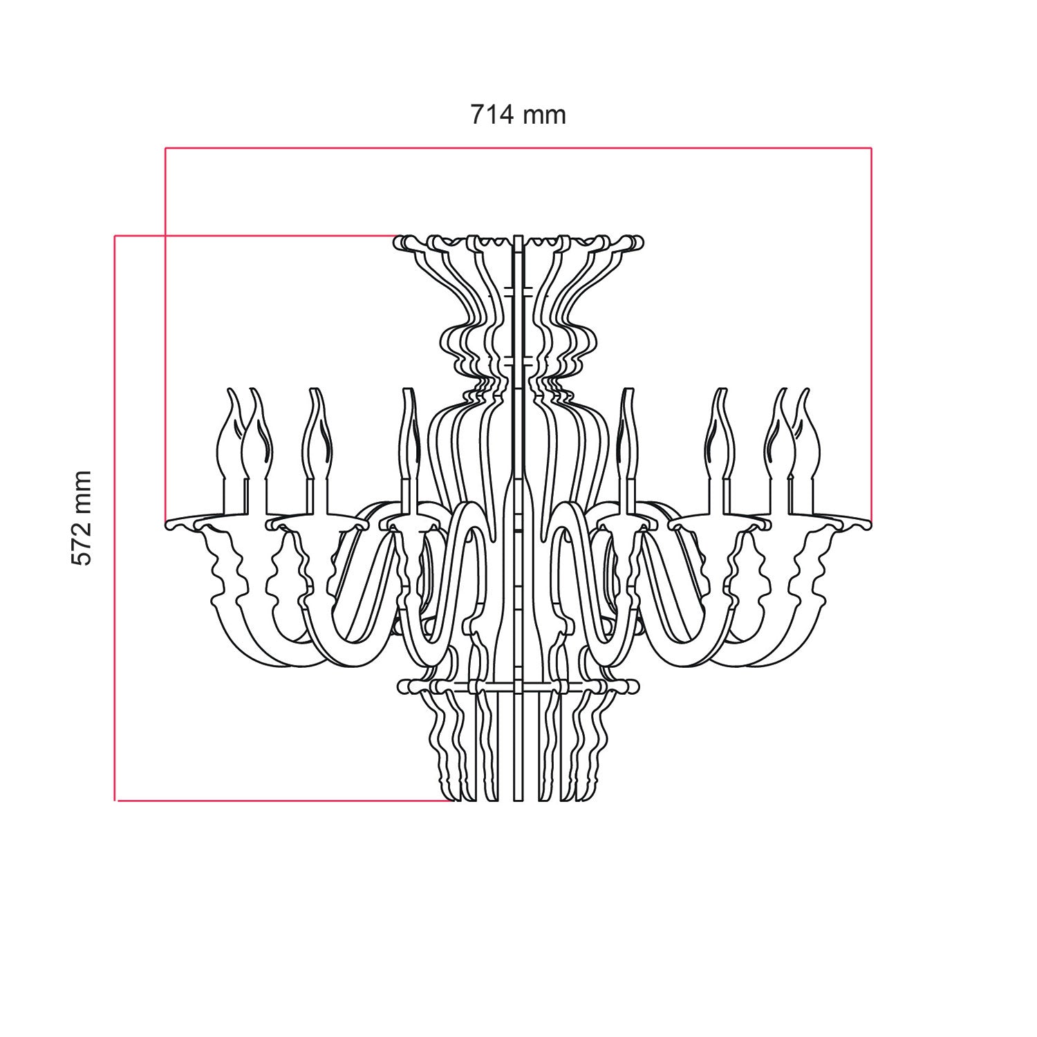 Paralume classico SHHANDELIER in materiale fonoassorbente - Bianco melange