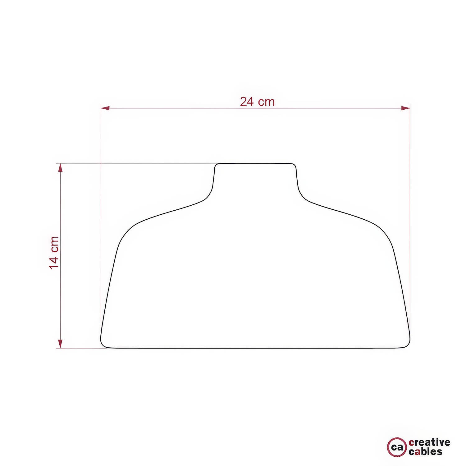 Paralume Coppa in ceramica, collezione Materia - Made in Italy - Terracotta striato