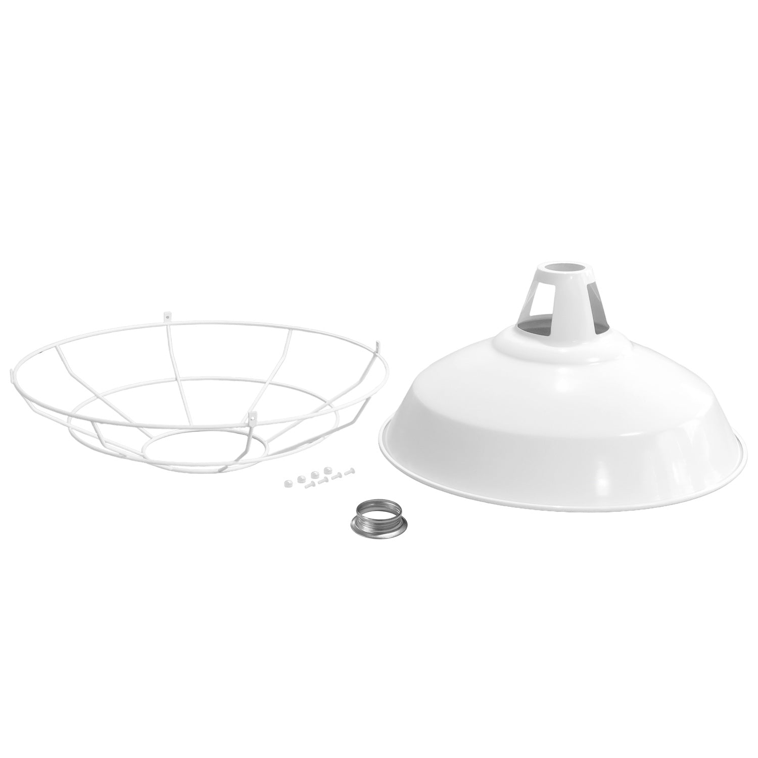 Paralume Harbour con gabbia in metallo - Bianco