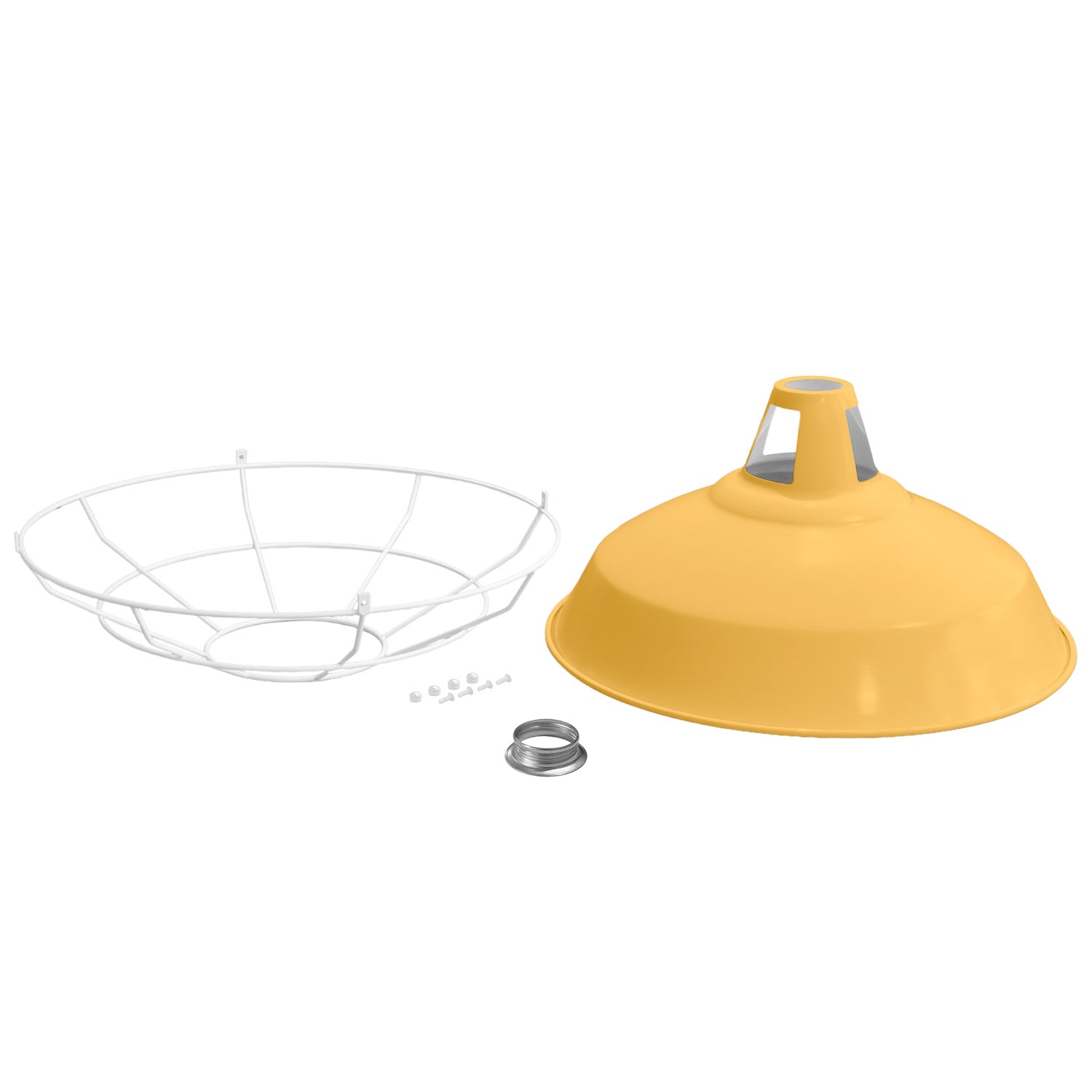 Paralume Harbour con gabbia in metallo - Mostarda