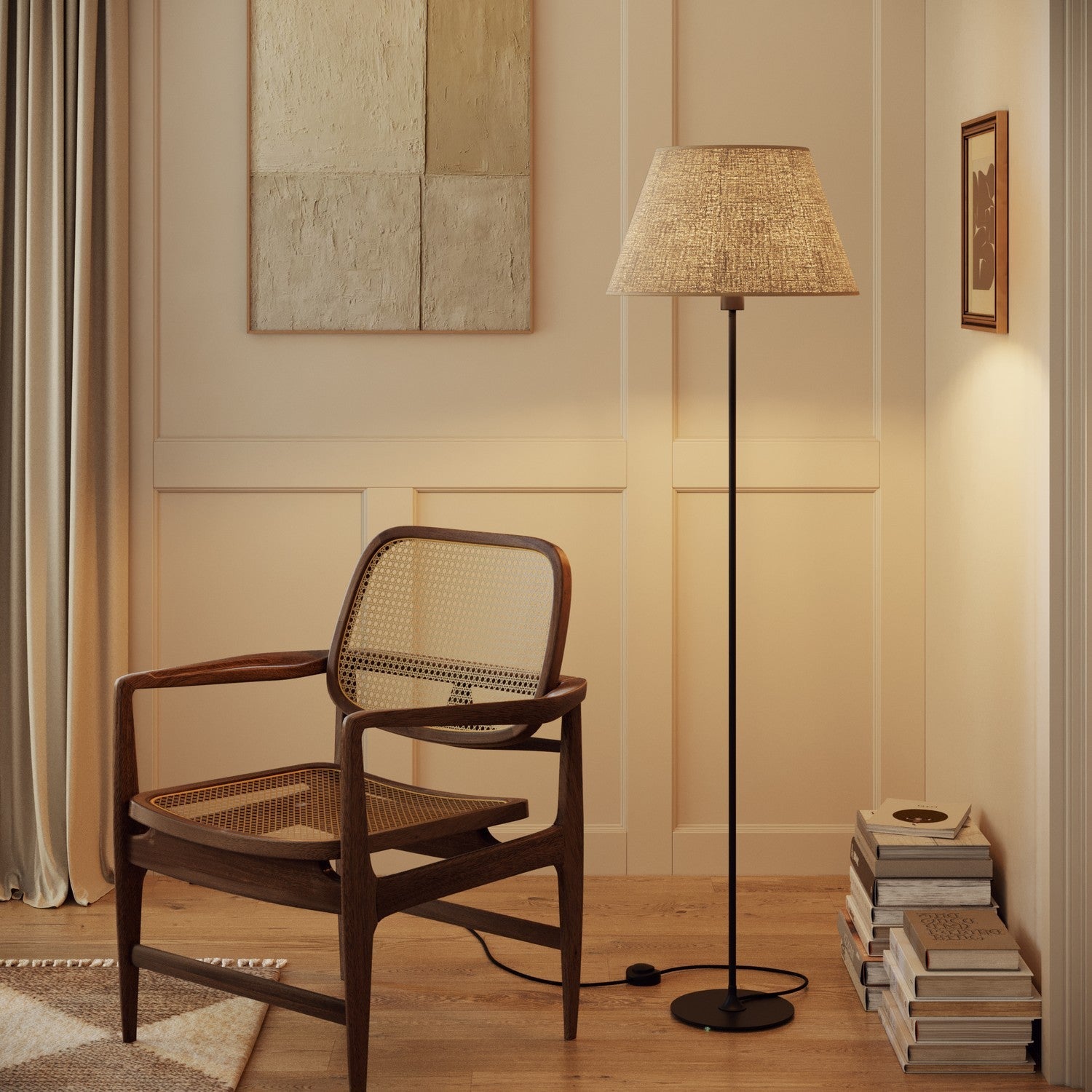 Paralume Impero L per lampada da tavolo o applique con attacco E27 - Made in Italy - Juta Naturale