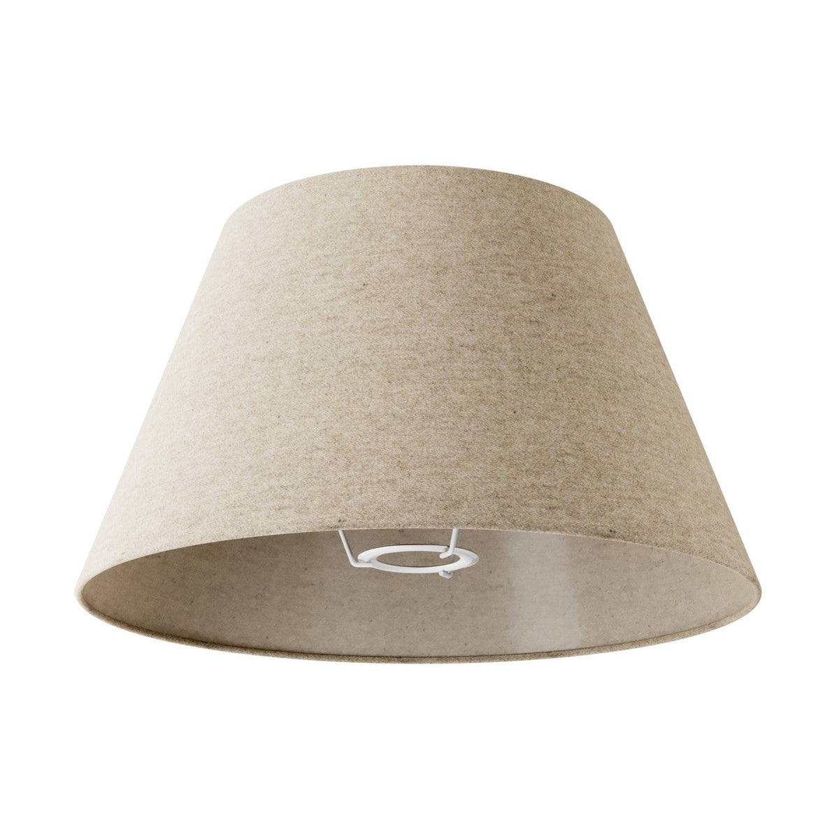 Lampenschirm Impero M aus Stoff Wolle Beige