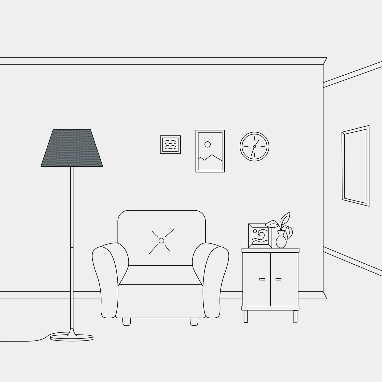 Paralume Impero M in tessuto per lampada da terra con attacco E27 - Made in Italy - Teletta Grigio Scuro