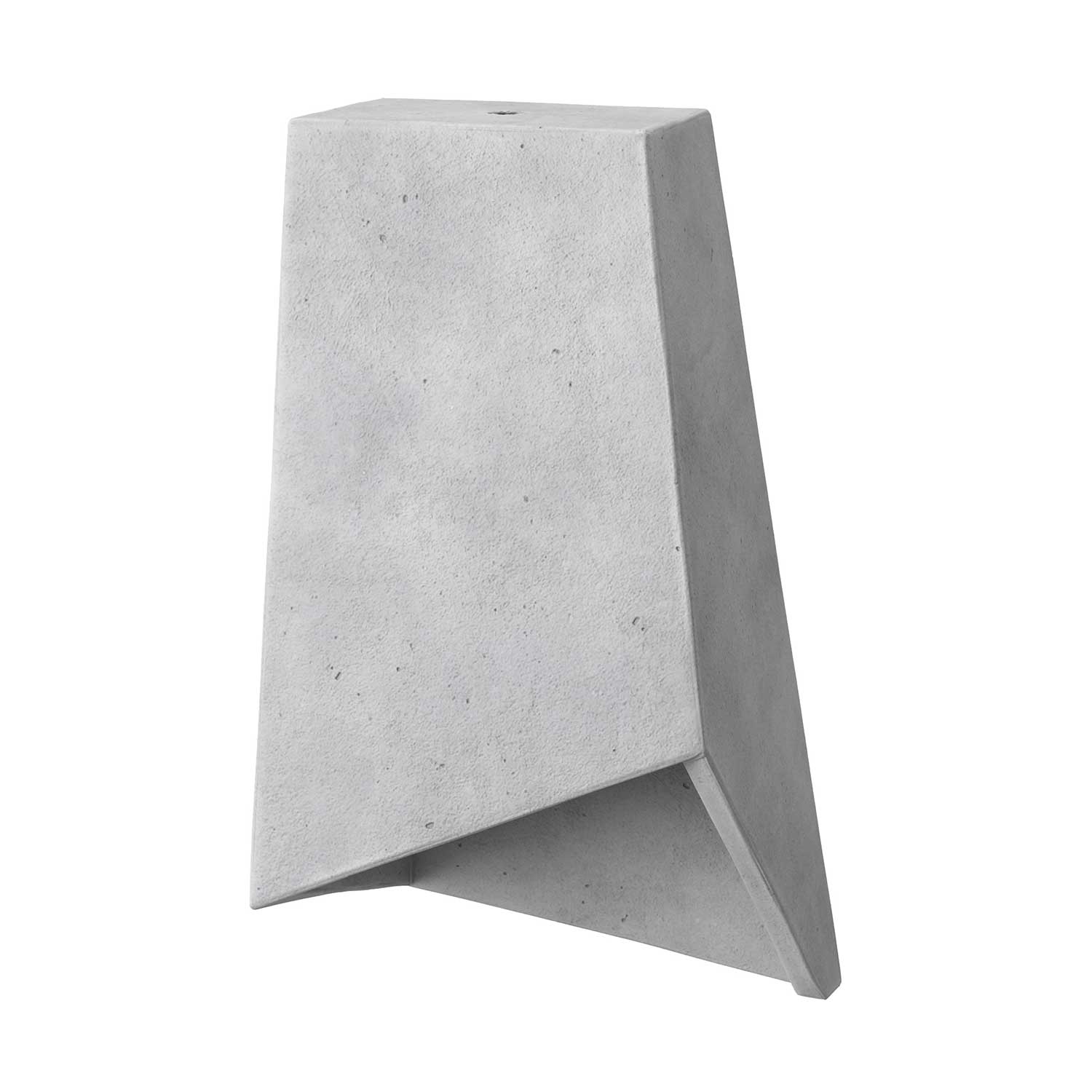 Paralume in cemento Prisma per lampada a sospensione, completo di serracavo e portalampada E27 - Cemento chiaro