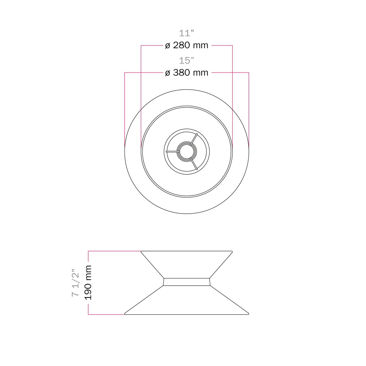 Paralume in tessuto Clessidra Teletta lilla - Made in Italy Teletta antracite