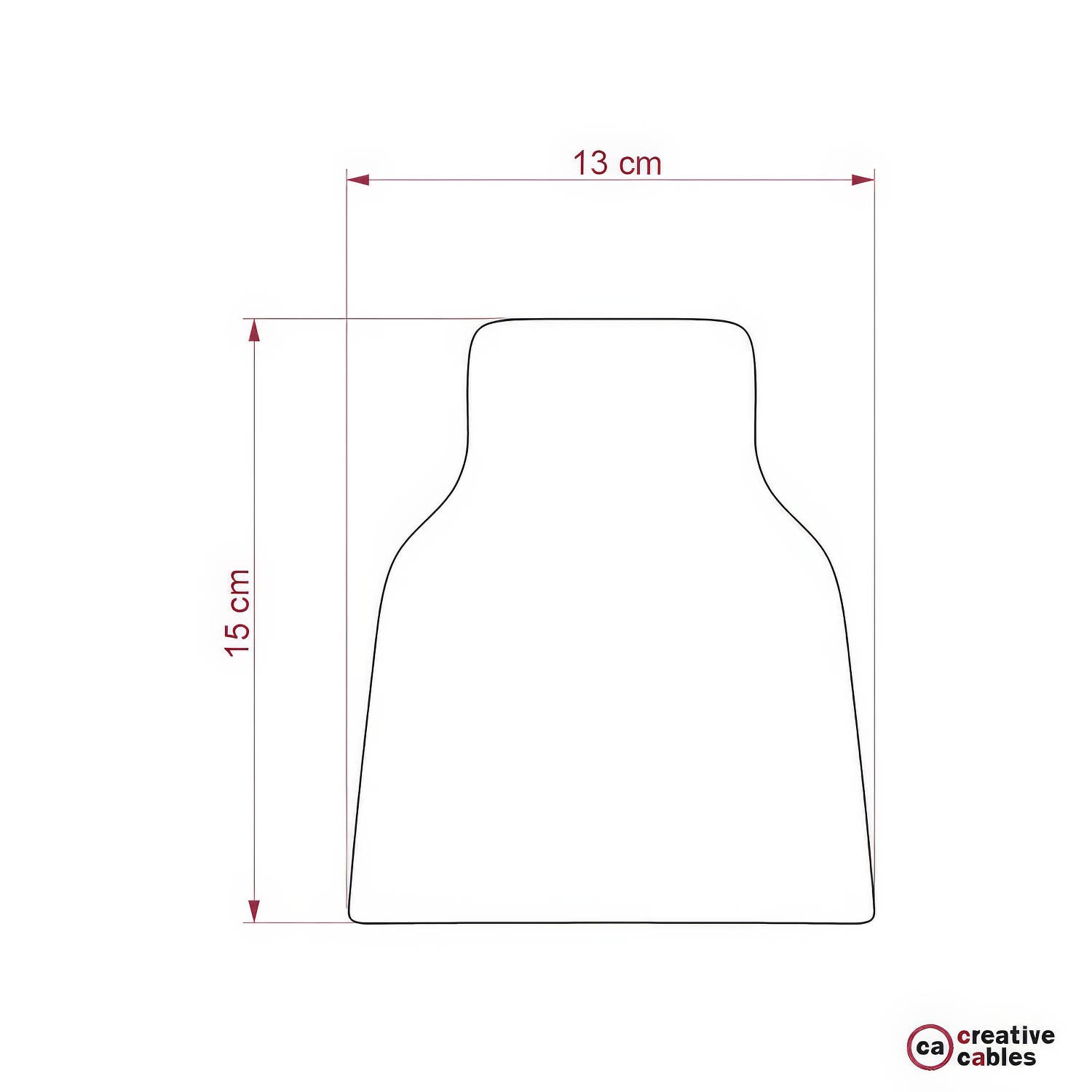 Paralume Vaso in ceramica, collezione Materia - Made in Italy - Terracotta striato