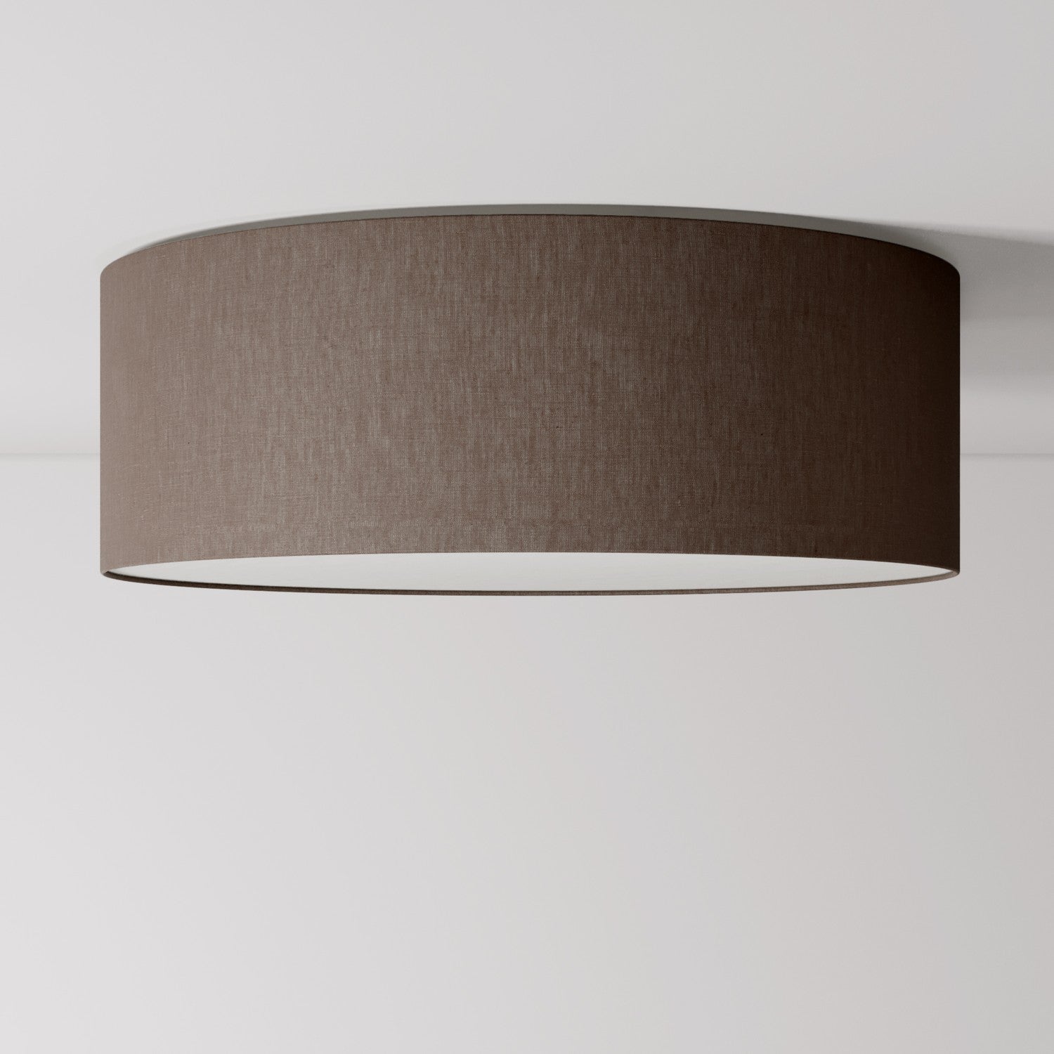 Plafoniera in tessuto Large Camelot marrone - Made in Italy - Creative Cables