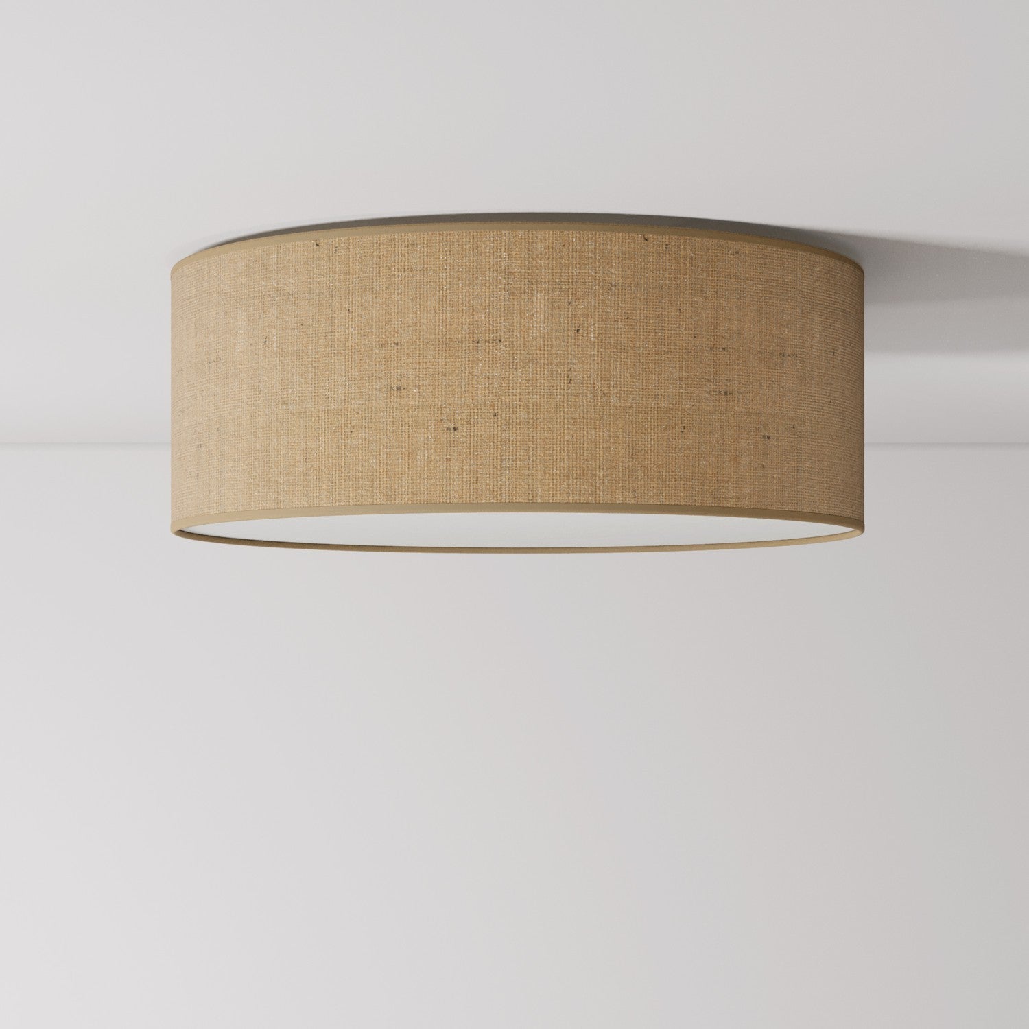 Plafoniera in tessuto Medium Slim - Made in Italy - Juta Naturale - Creative Cables