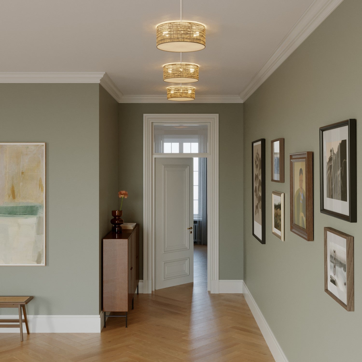 Plafoniera in tessuto Small - Made in Italy - Raphia - Creative Cables