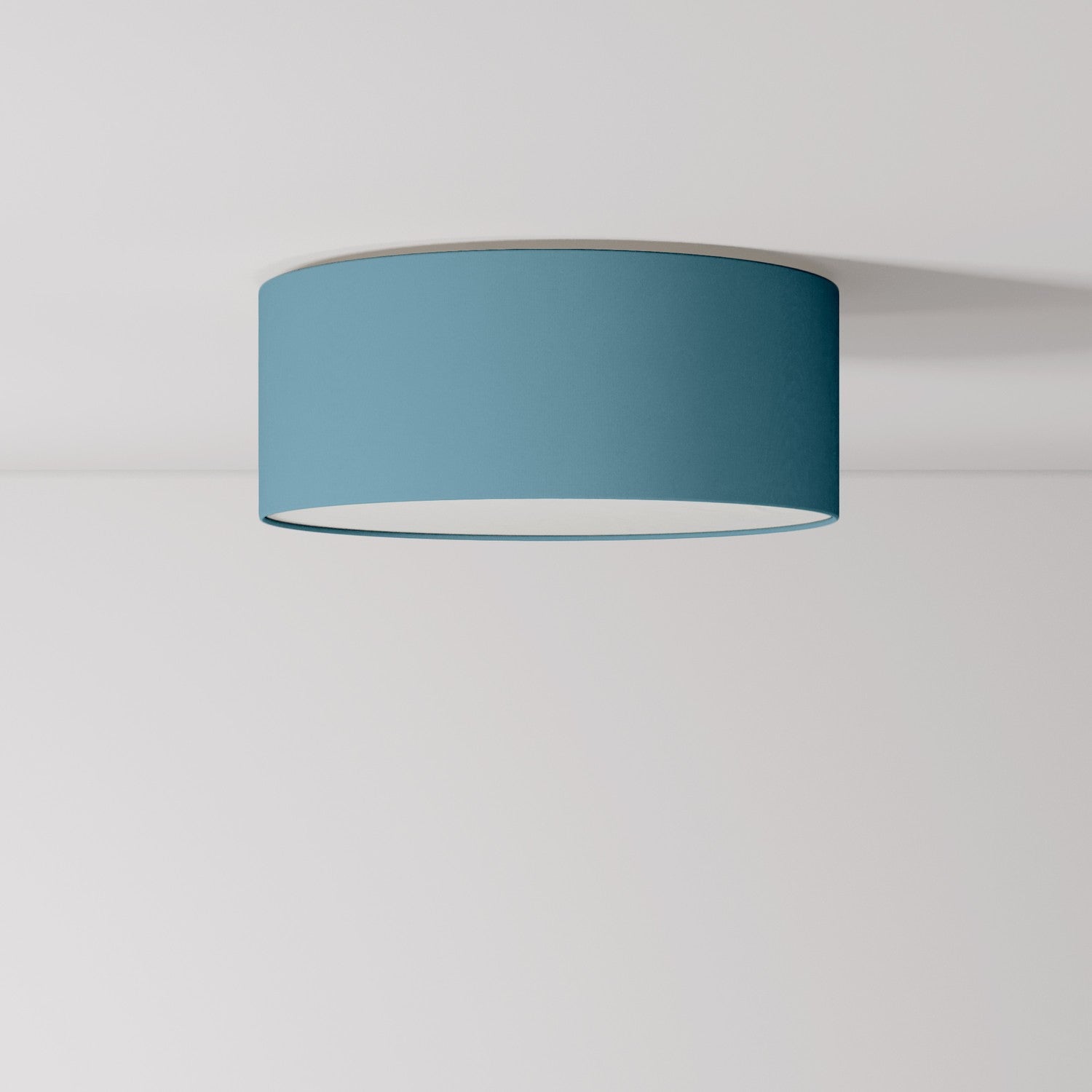 Plafoniera in tessuto Small Teletta azzurro severo - Made in Italy - Creative Cables