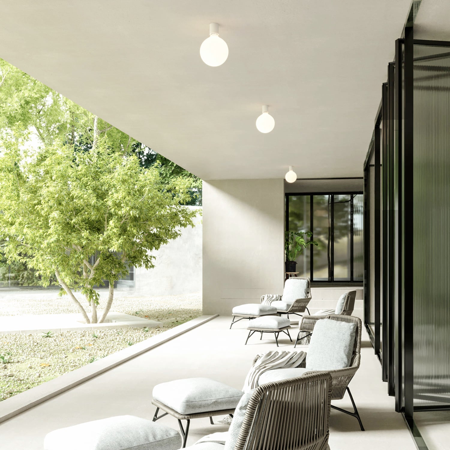 Portalampada E27 Bianco da parete o soffitto - Waterproof IP44 - Creative Cables