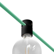 Portalampada in legno per cavo per catenaria e sistema Filé. Made in Italy - Nero