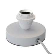 Posaluce per paralume - Lampada da tavolo in metallo - Bianco opaco