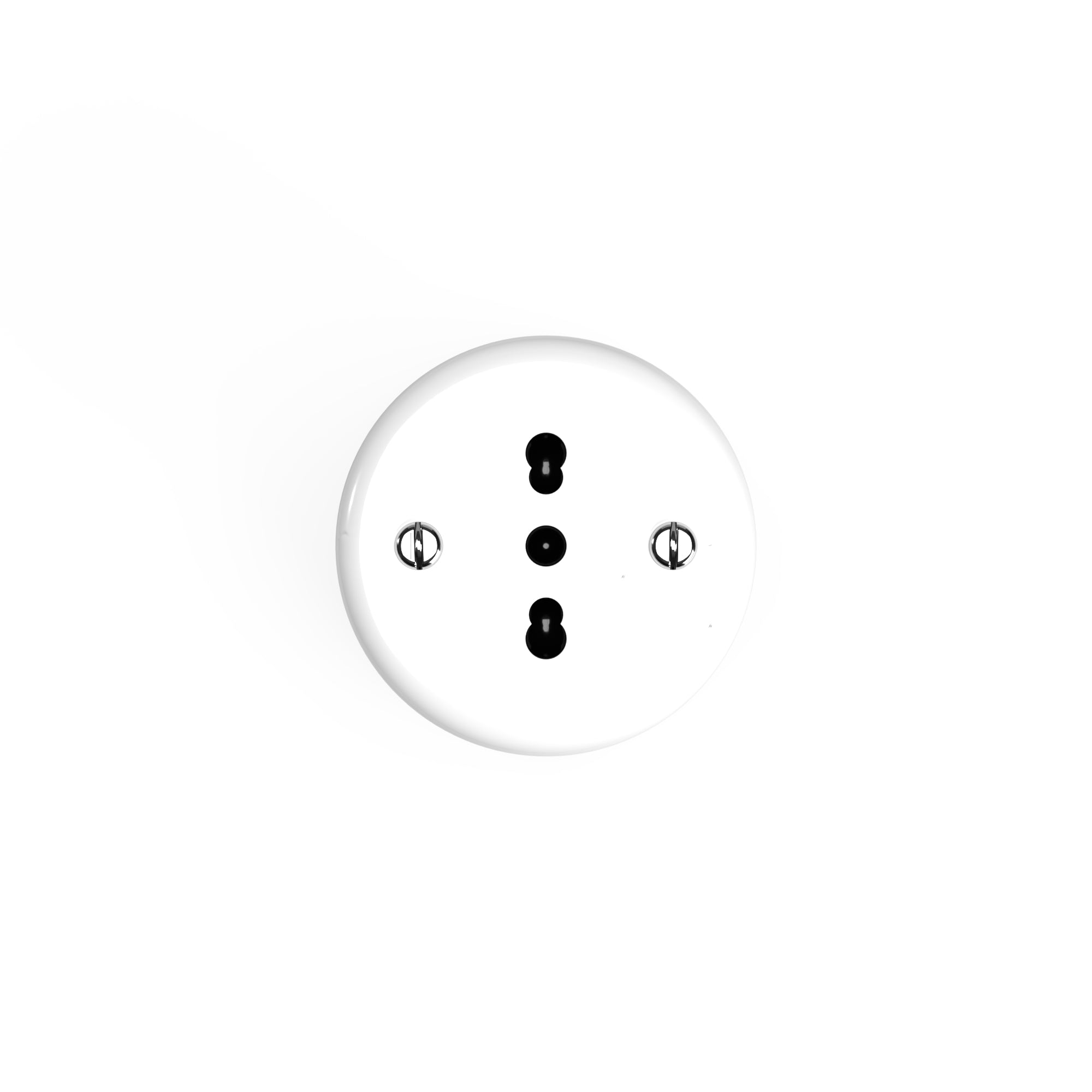 Presa bipasso italiana 10/16A in porcellana da parete - Bianco