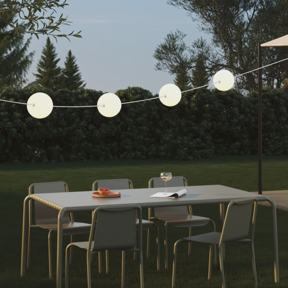 Video laden: Lichterkette mit 4 Lichtpunkten für den Außenbereich IP67 Olivgrün - Marina4 Cherry