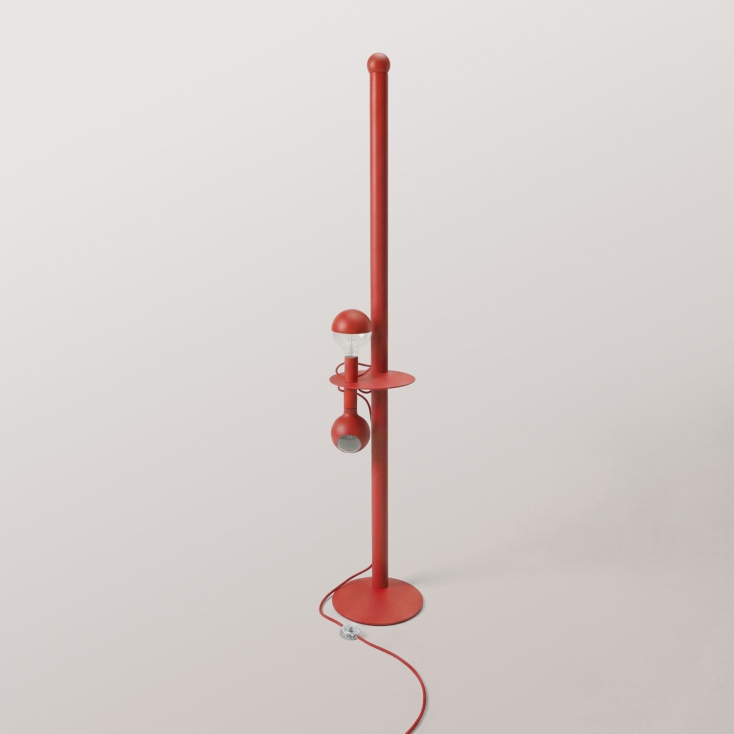 Rocco XXL - Lampada da terra con spina UK e lampadina Maria e Camo - Rosso