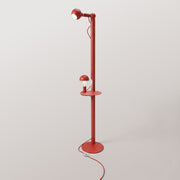 Rocco XXL - Lampada da terra con spina UK e lampadina Maria e Camo - Rosso