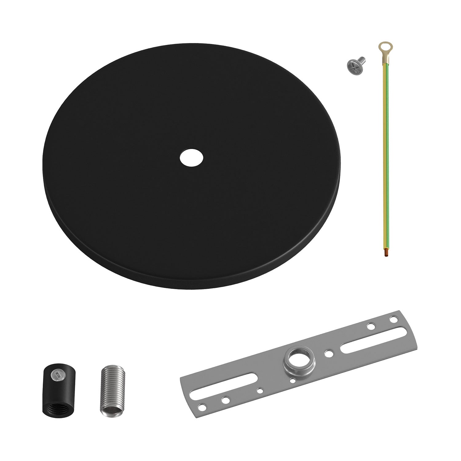 Rosone da incasso rasomuro a 1 foro centrale - Nero