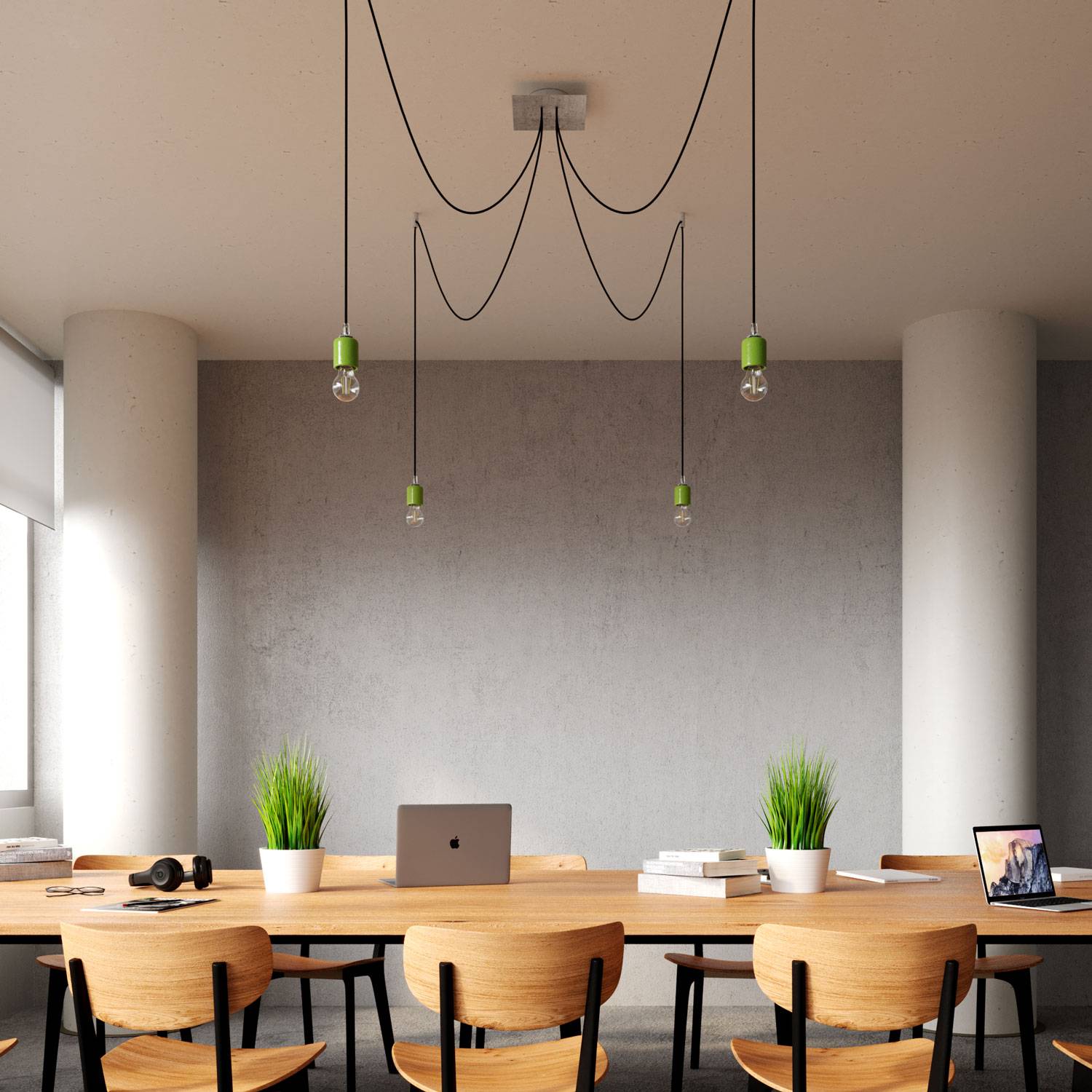 Rosone Rose-One quadrato, 200 mm con 4 fori e 4 fori laterali - Petrolio Bianco