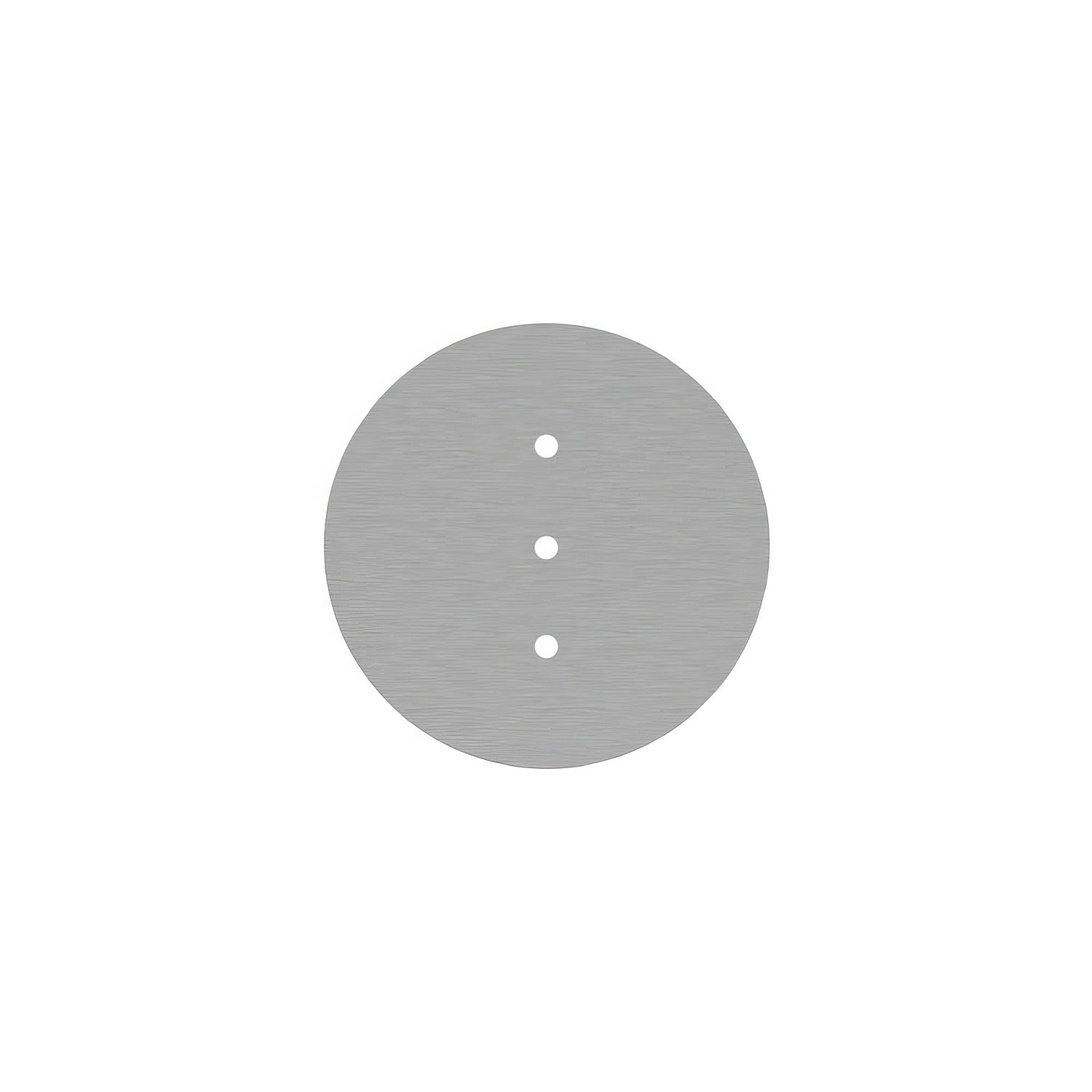 Rosone Rose-One rotondo, diametro 200 mm con 3 fori in linea e 4 fori laterali - Dibond Acciaio satinato Bianco