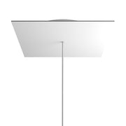 Rosone XXL Rose-One quadrato, 400 mm con 1 foro e 4 fori laterali - Bianco opaco Bianco