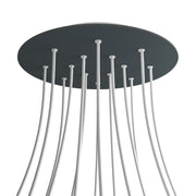 Rosone XXL Rose-One rotondo, diametro 400 mm con 14 fori e 4 fori laterali - Antracite Bianco