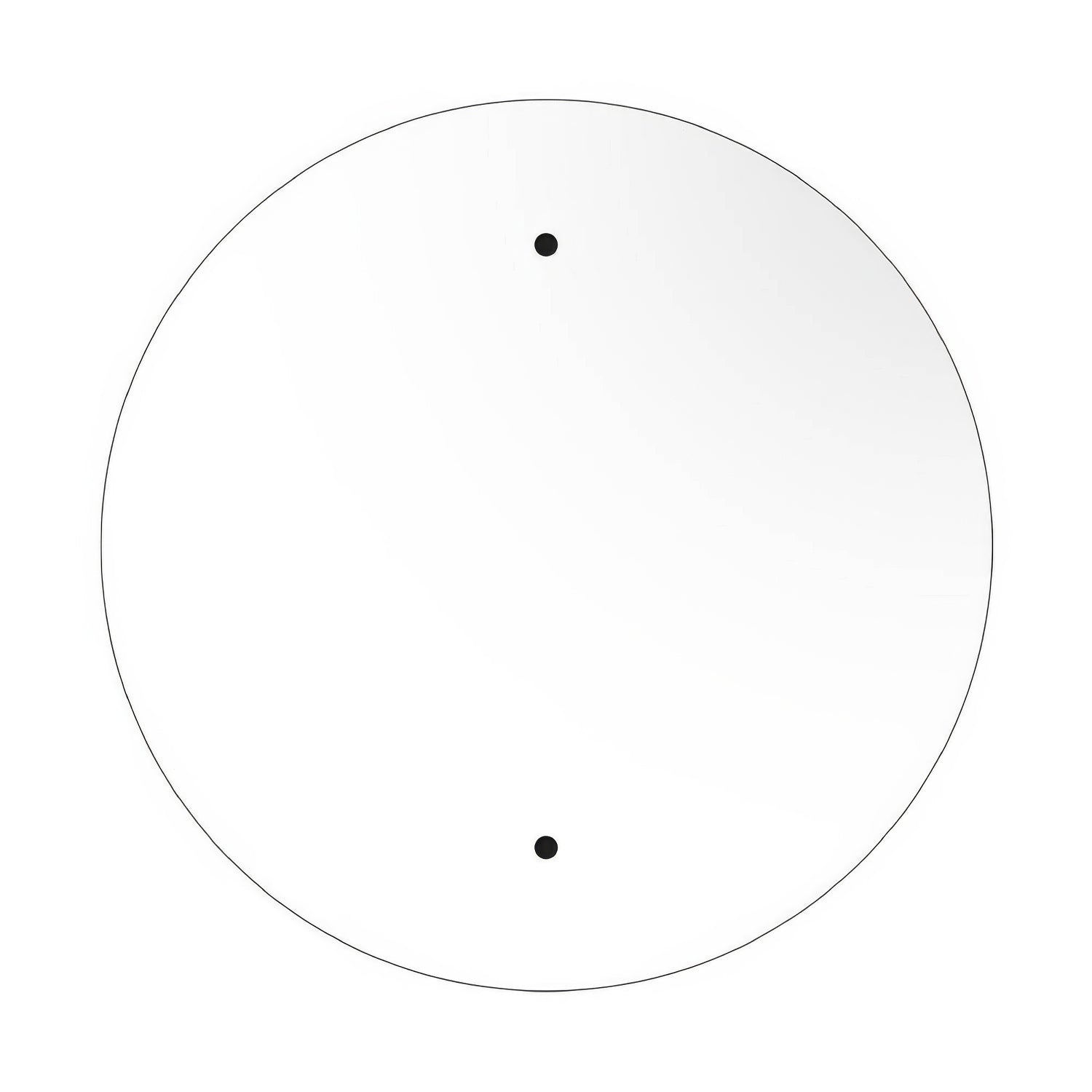 Rosone XXL Rose-One rotondo, diametro 400 mm con 2 fori e 4 fori laterali - Bianco opaco Bianco