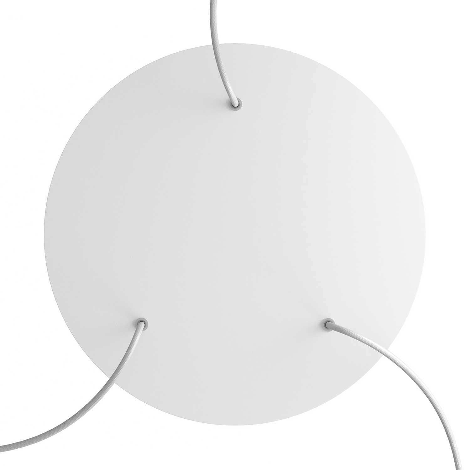 Creative Cables Lampenbaldachin Quadratisch XXL – 400 Mm, Mit 2 Loch + 4 Seitenlöchern, Farbe: Zartes Grün/Weiß