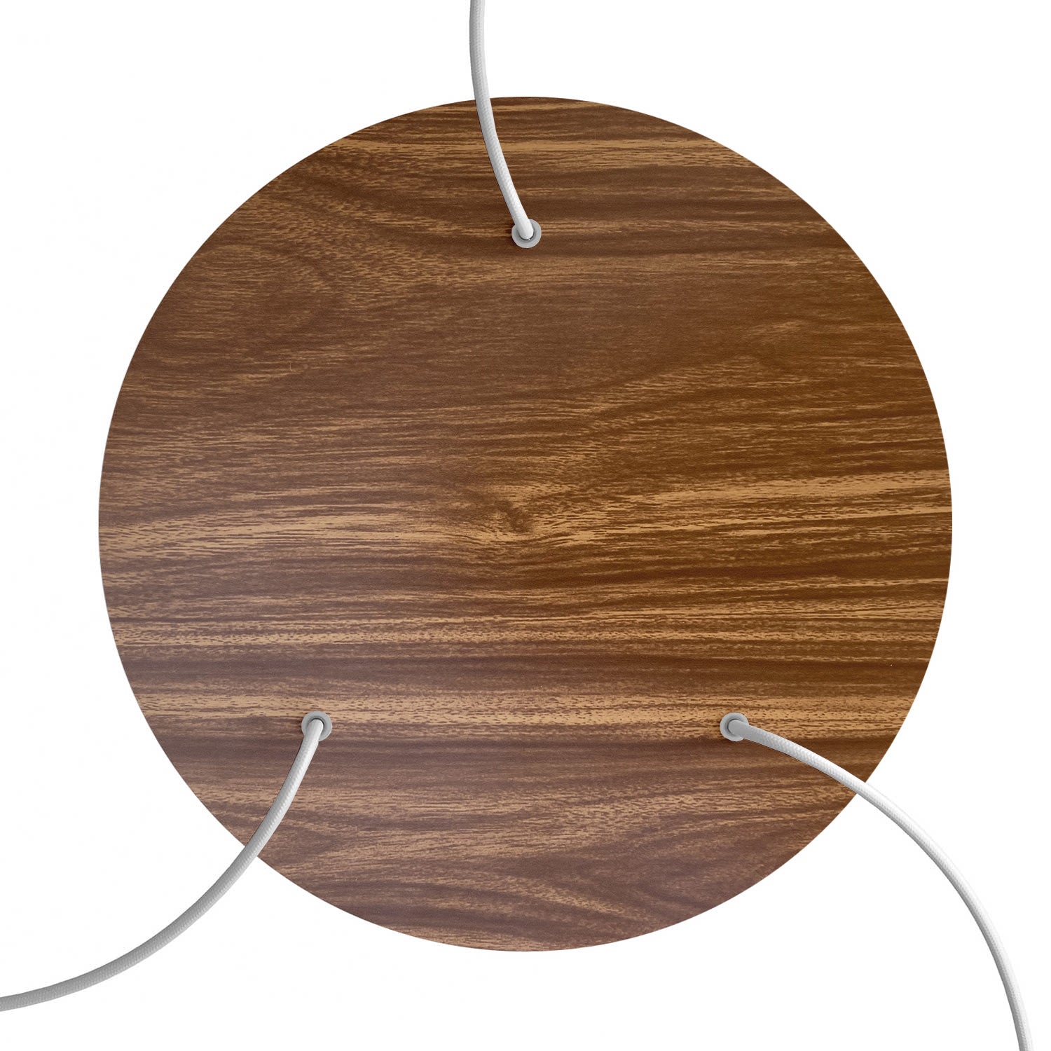 Rosone XXL Rose - One rotondo, diametro 400 mm con 3 fori e 4 fori laterali - Legno - Creative Cables