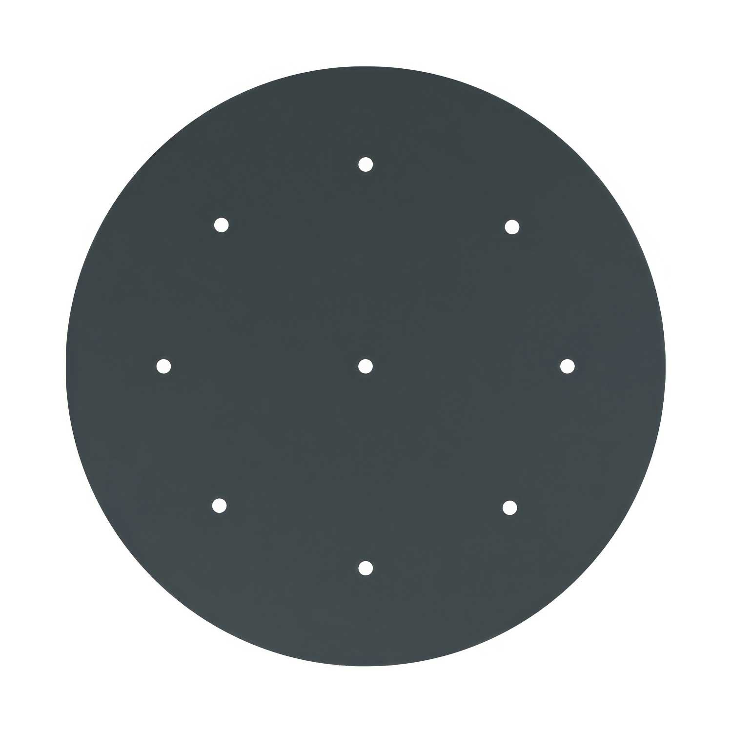 Rosone XXL Rose-One rotondo, diametro 400 mm con 9 fori e 4 fori laterali - Antracite Bianco