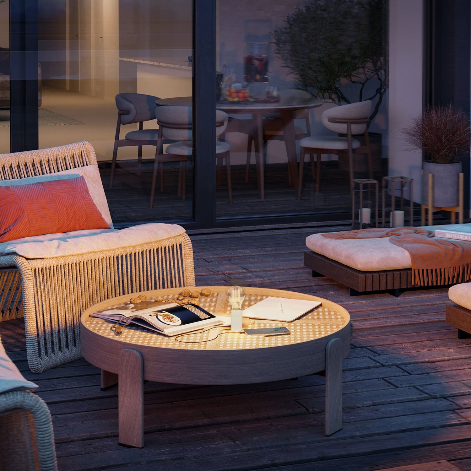 SI! Lampada portatile a 5V con lampadina A60 - Bianco opaco