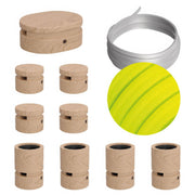 Sistema Filé Symmetric Kit - con cavo CF10 di 5 m per catenaria e 9 componenti in legno per interni