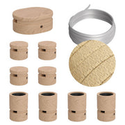 Sistema Filé Symmetric Kit - con cavo CN06 di 5 m per catenaria e 9 componenti in legno per interni