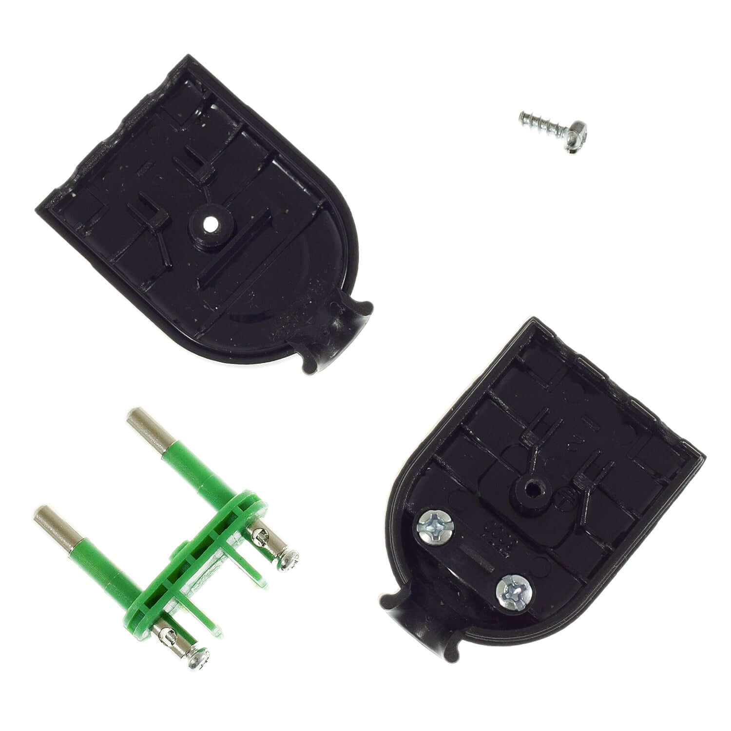 Spina 2 Poli 10A (piccola) - IMQ - Made in Italy - Nero